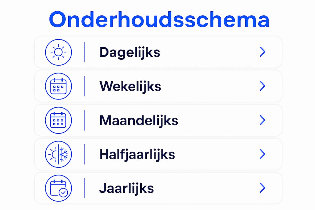 Infographic met een overzicht van de stappen voor het onderhouden van je elektrische fiets