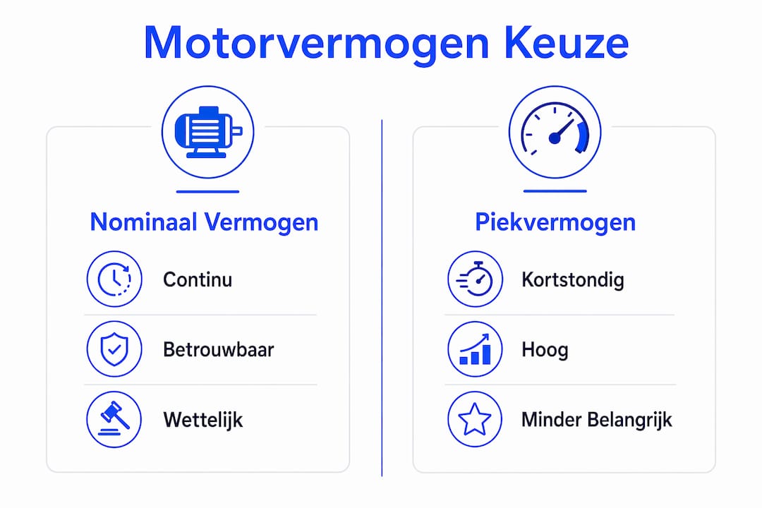 Infographic: het verschil tussen het nominale en piekvermogen van een e-bike