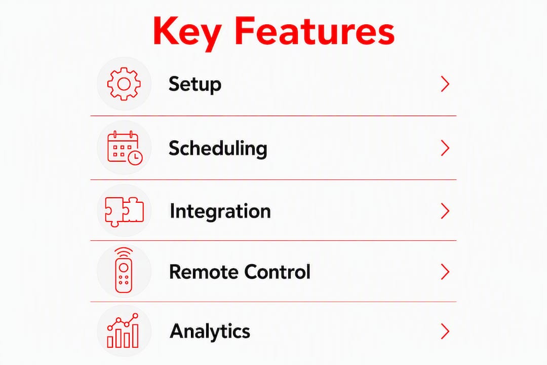 Infographic illustrating key features of gym retail apps