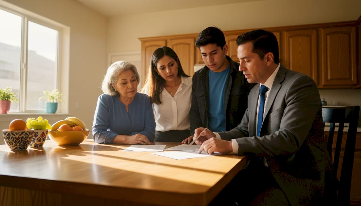 Family consulting legal advisor about motorcycle claim