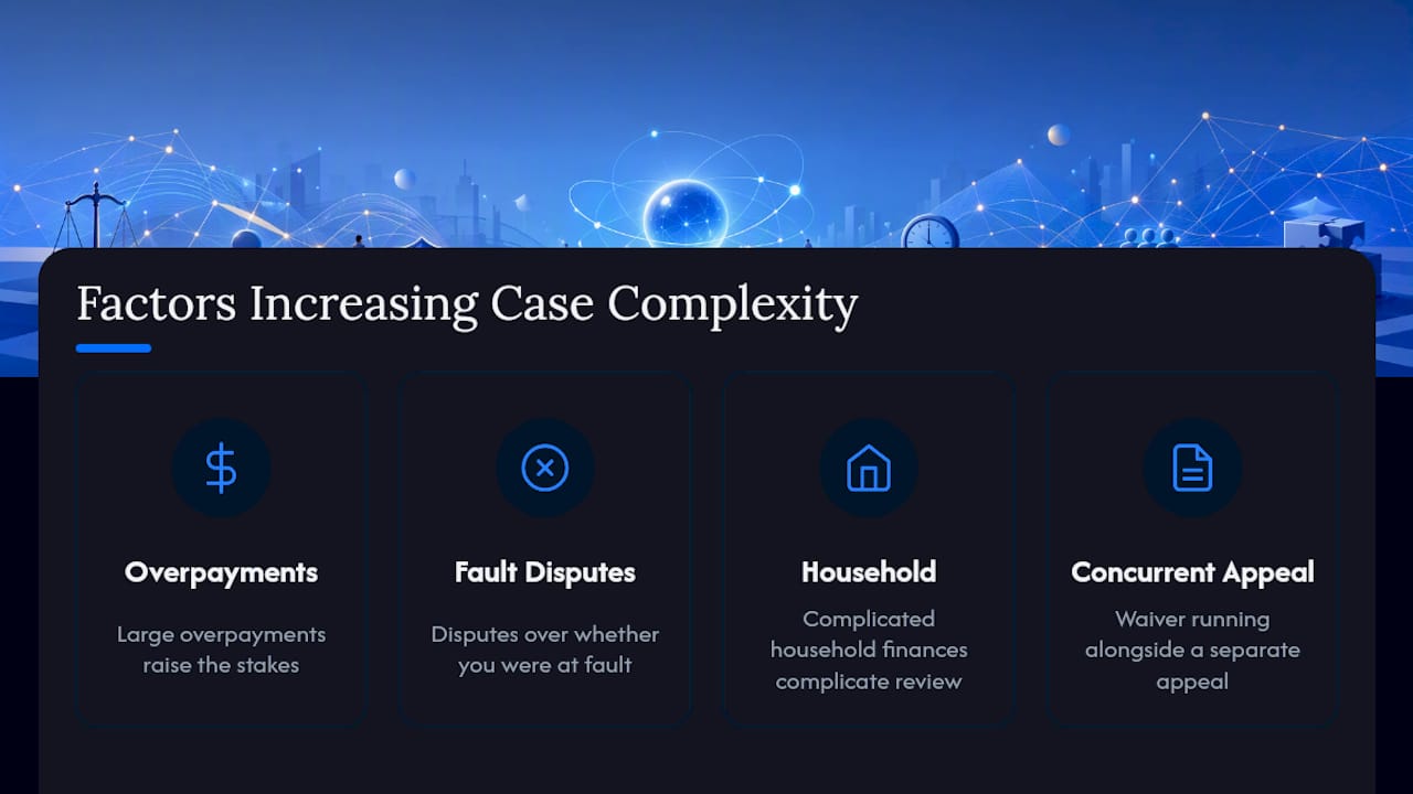 Diagram of SSDI waiver case complexity factors