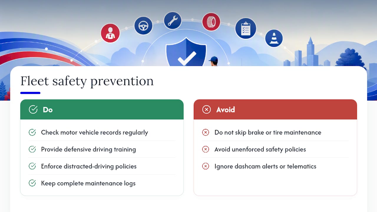How Companies Prevent Vehicle Accidents Through Training — overview diagram