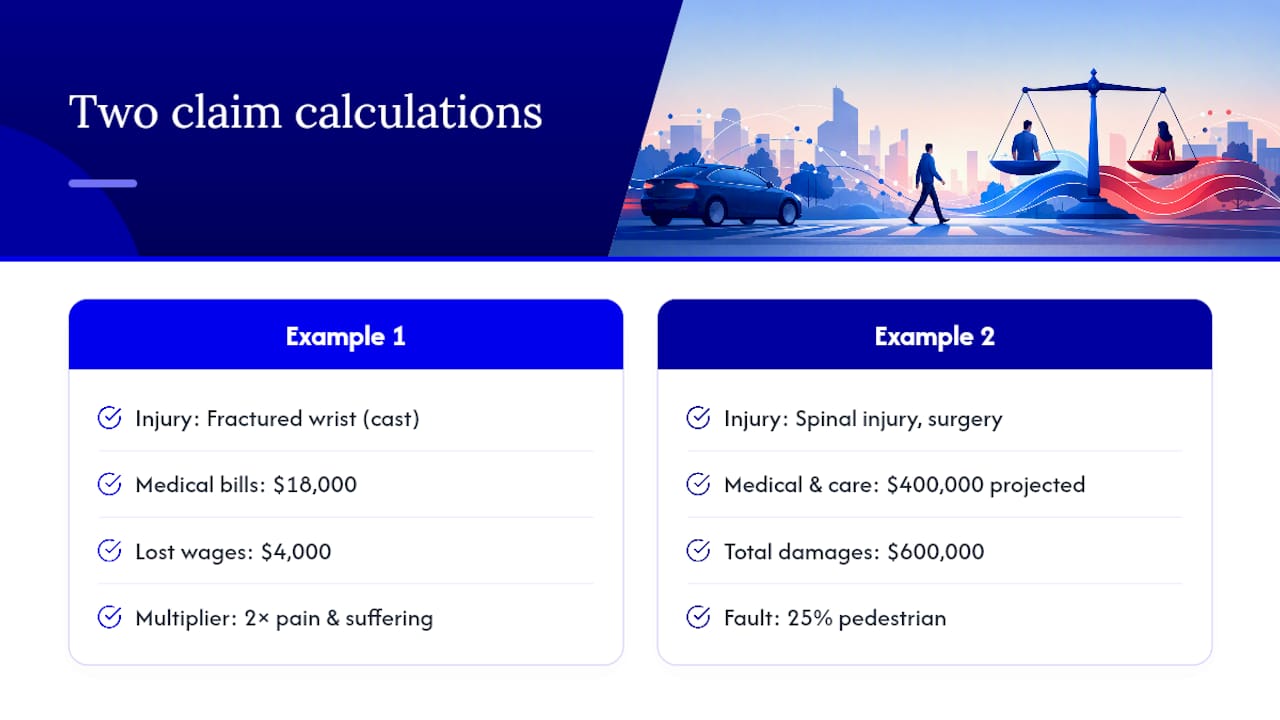 Comparison of two pedestrian settlement calculations