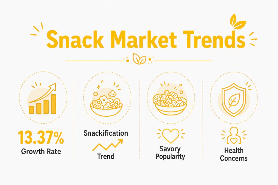 Infographic highlighting Indian snack market trends