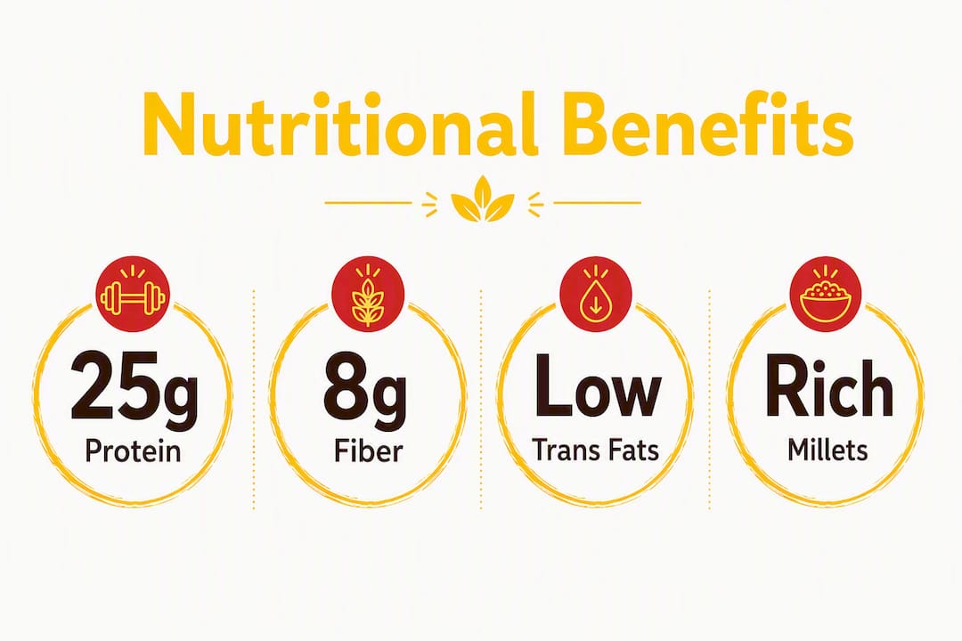 Infographic showing nutritional benefits of snacks