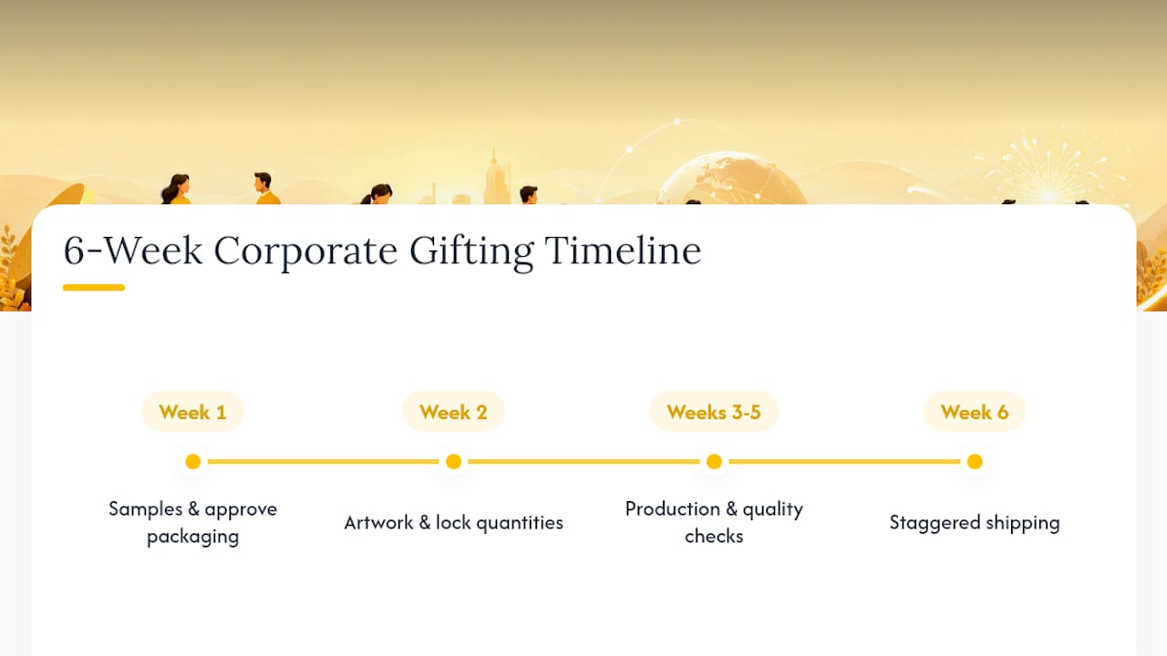 Six-week corporate gifting timeline