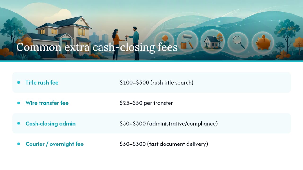 What Extra Fees Should Cash Buyers Watch For? — overview diagram