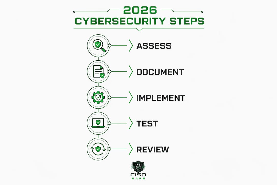 Infographic outlining 2026 cybersecurity regulation steps