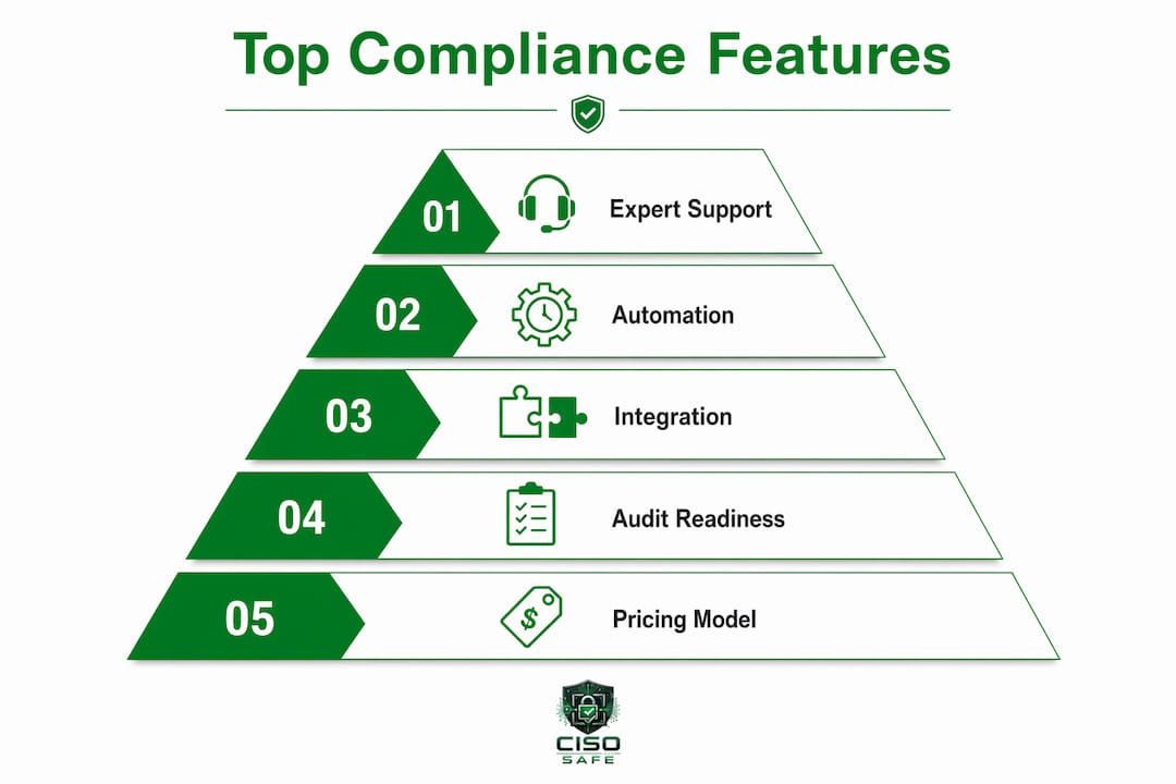 Infographic ranking compliance platform features