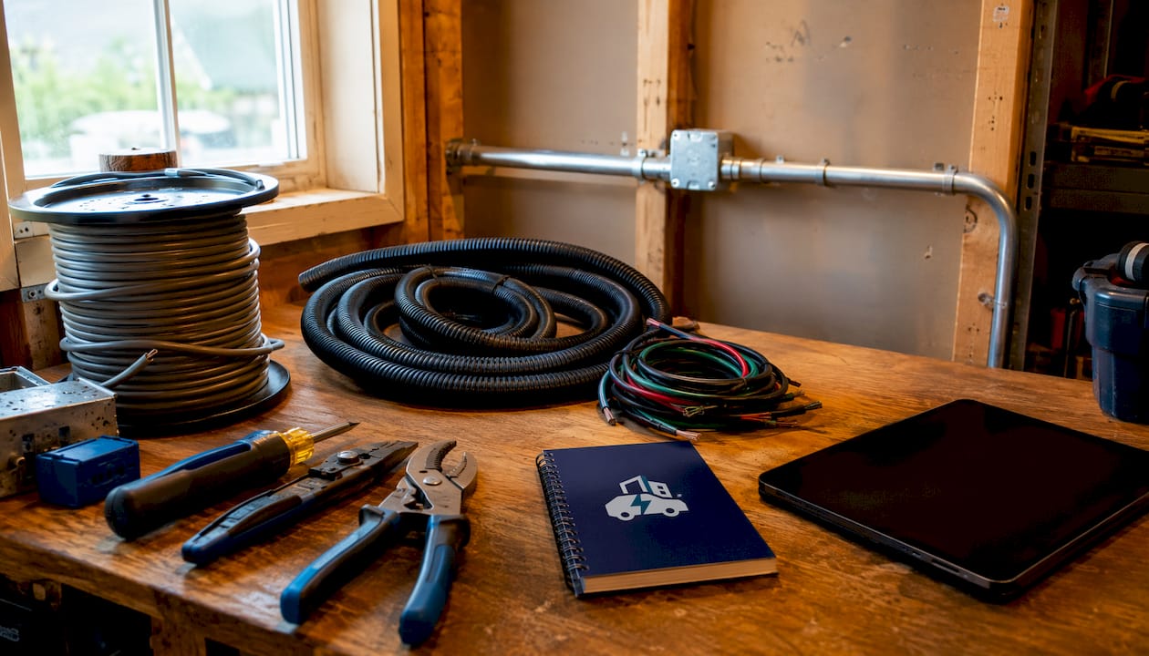 Wiring types and conduit for EV charger install