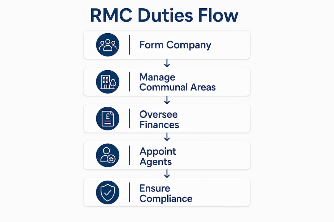 Infographic illustrating RMC duties in stages