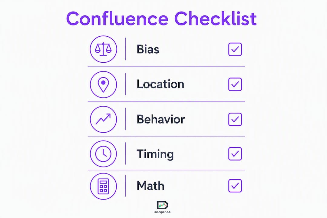 Infographic showing confluence checklist steps