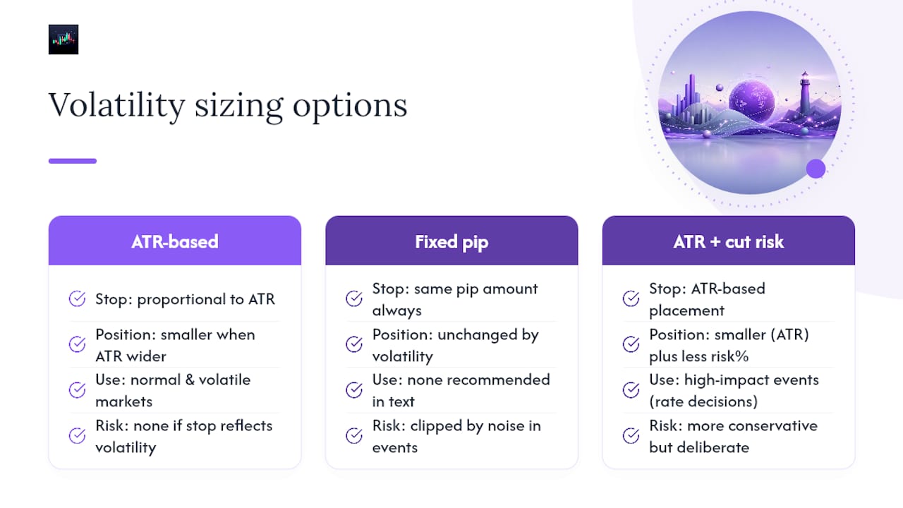 Sizing Positions for Different Volatility Conditions — overview diagram