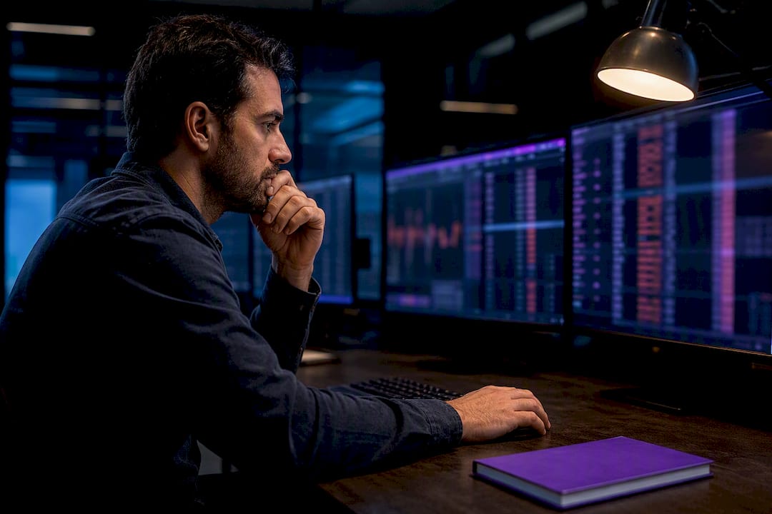 Trader reviewing order fills and execution timing