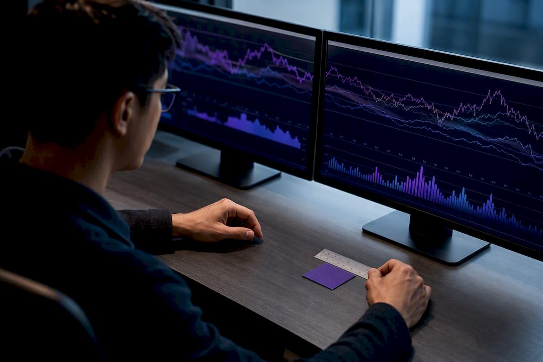 Analyst auditing historical trading data