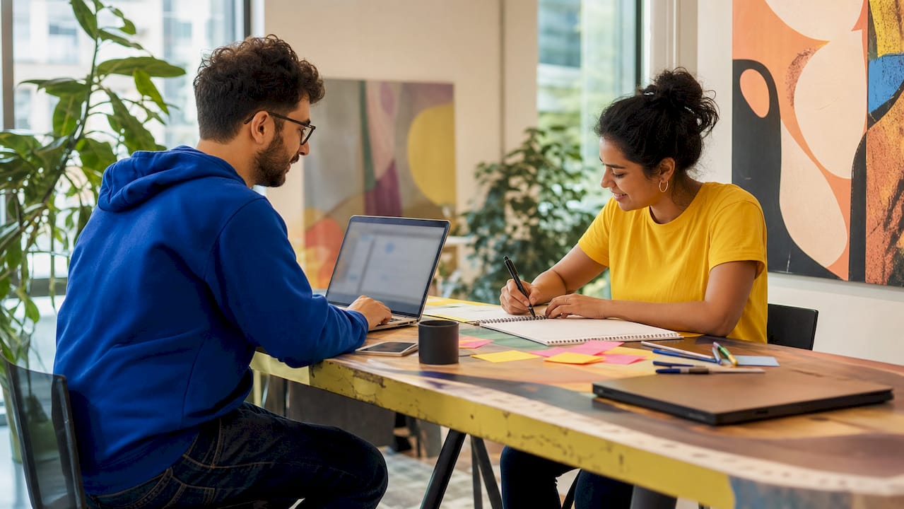 Close-up hands managing QA and UAT tasks in office