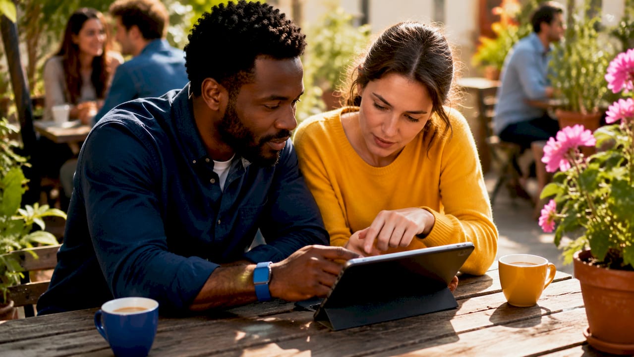 Two testers collaborating over software tests
