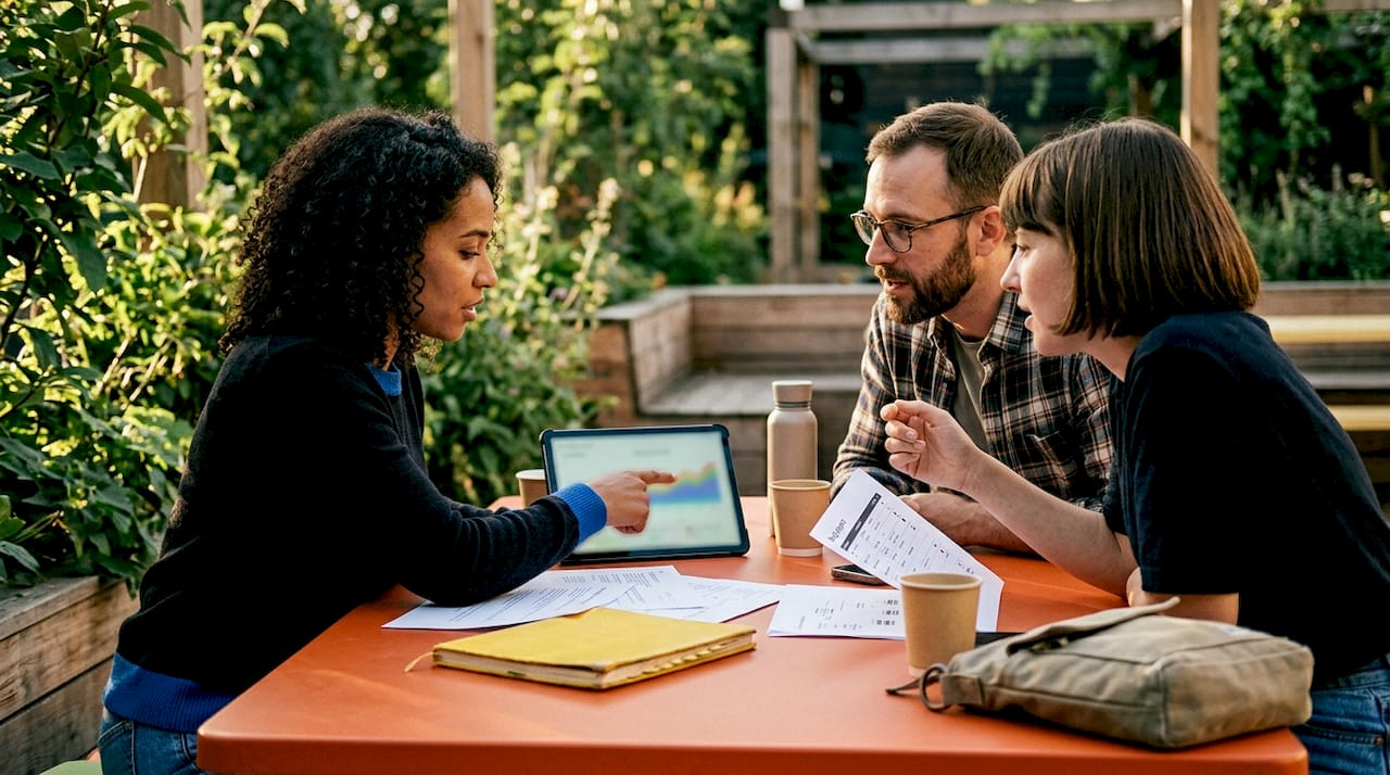 Developers collaboratively reviewing bug reports