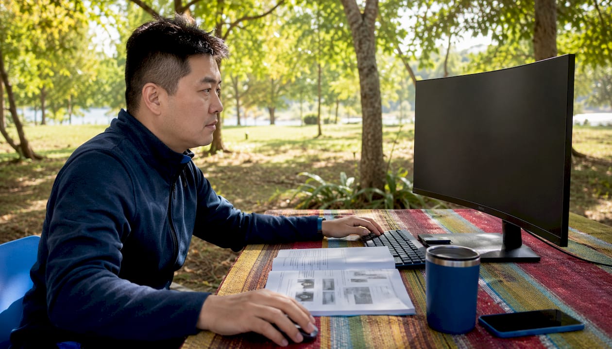 Software engineer analyzing performance bug data