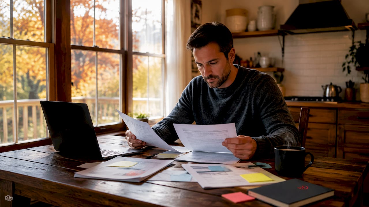 Person reviewing supplier return documents