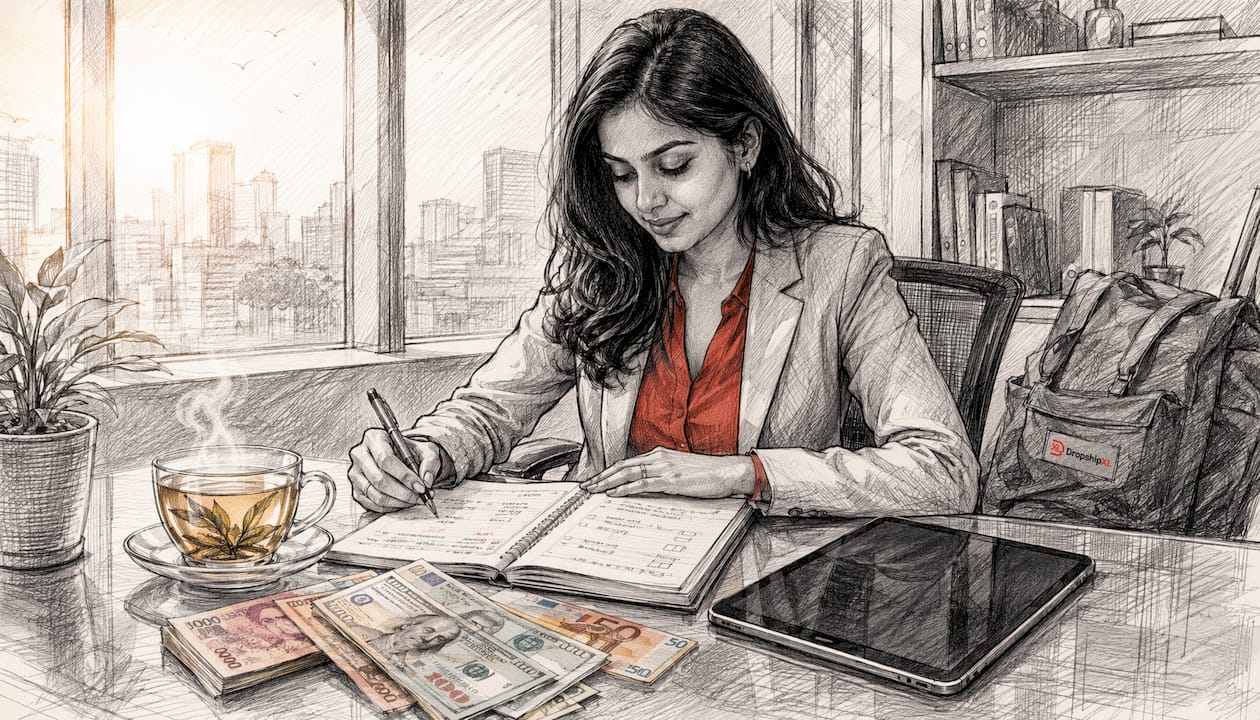 Woman planning Airwallex cross-border payments