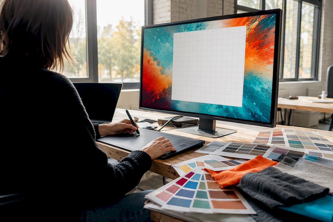 Digital artwork setup for apparel print design