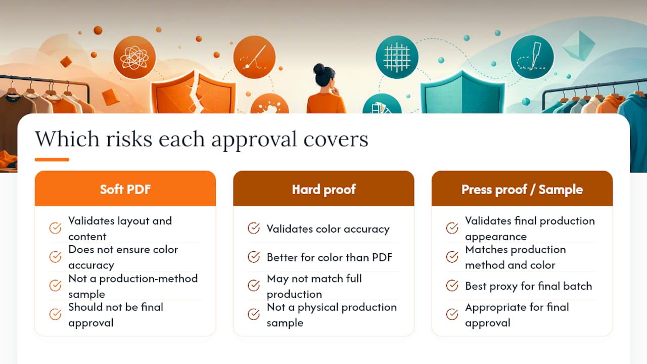 Proof and sample approval risk comparison