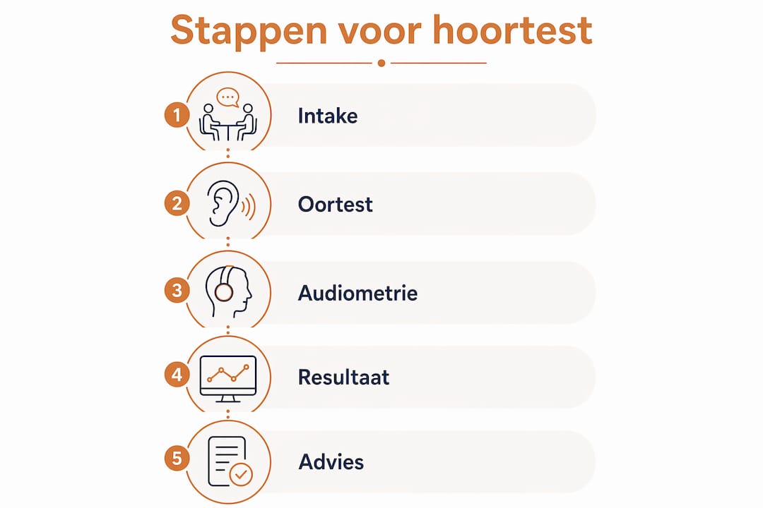 Infographic: het stappenplan voor een gehoortest