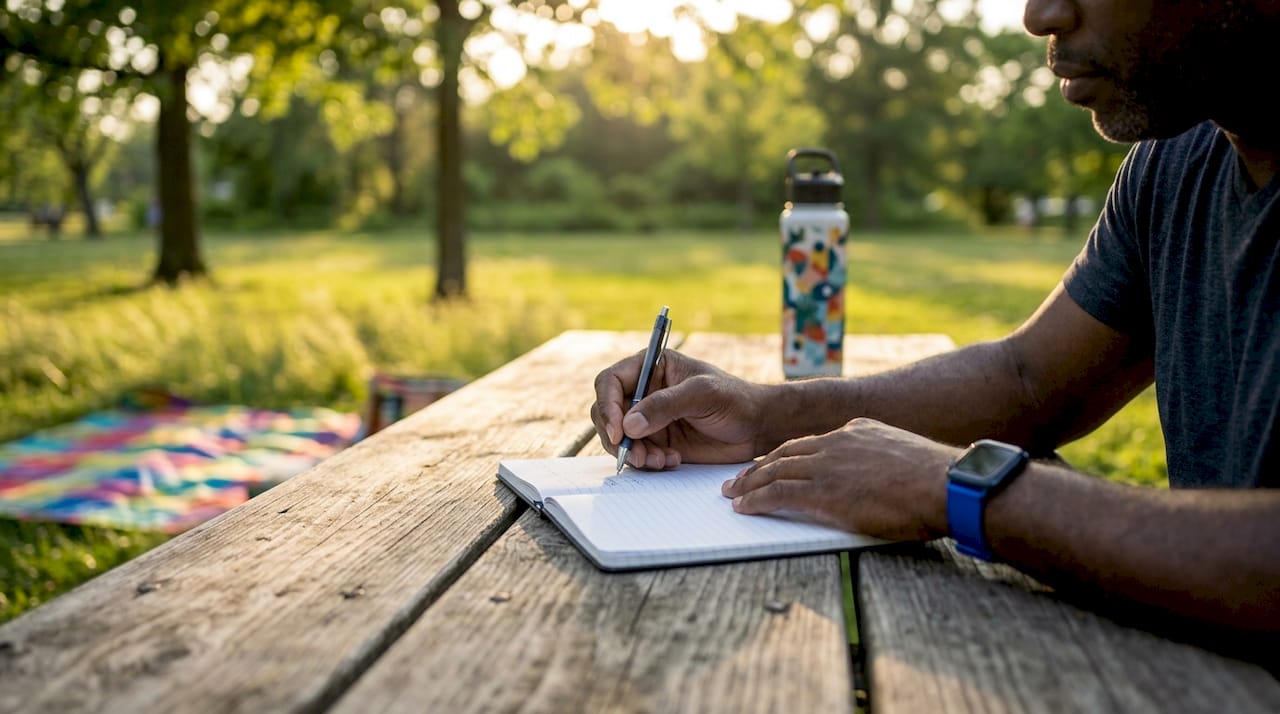 Hands taking notes on transferable skills