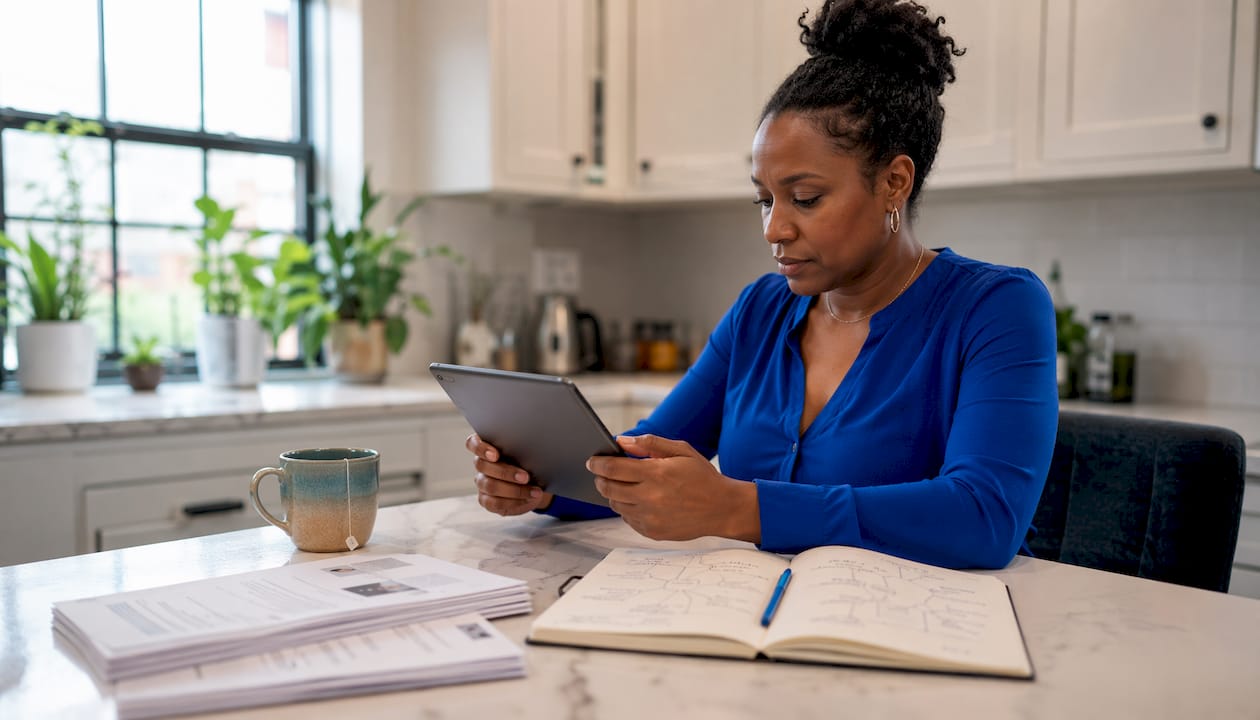 Woman reviewing personalized AI job recommendations