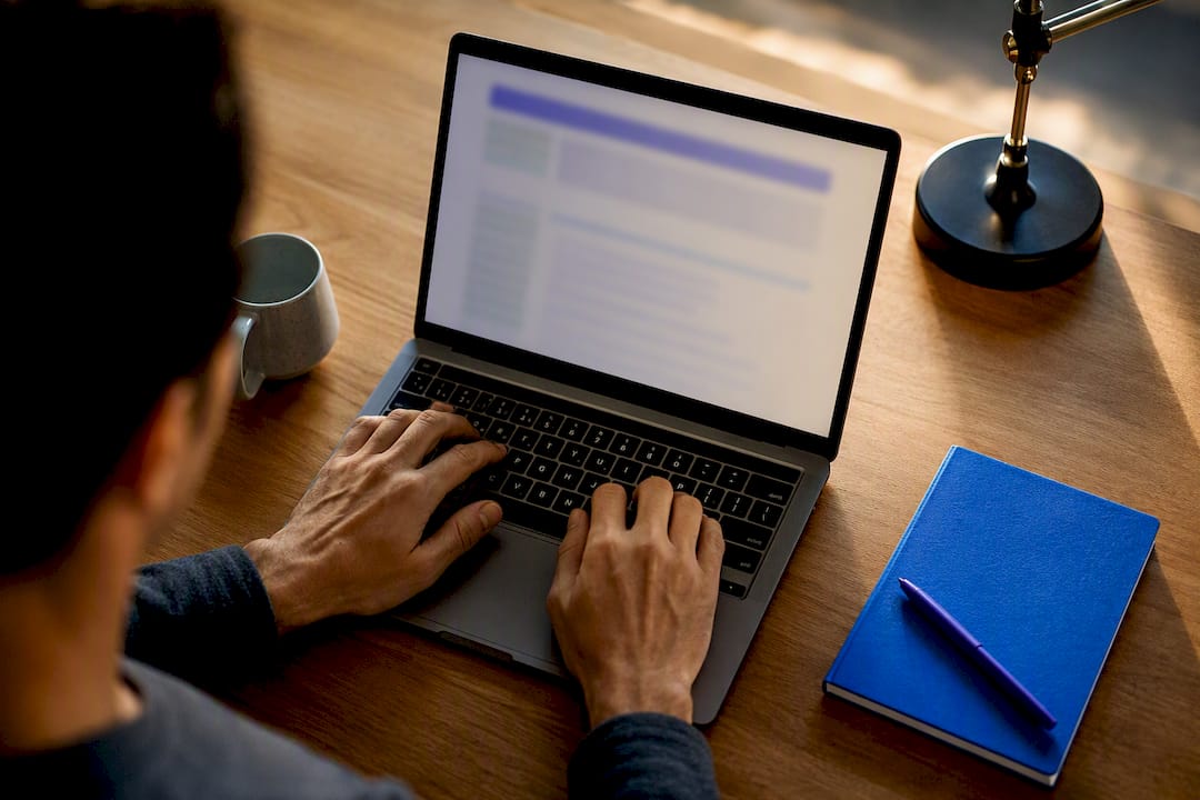 Job seeker revising resume introduction