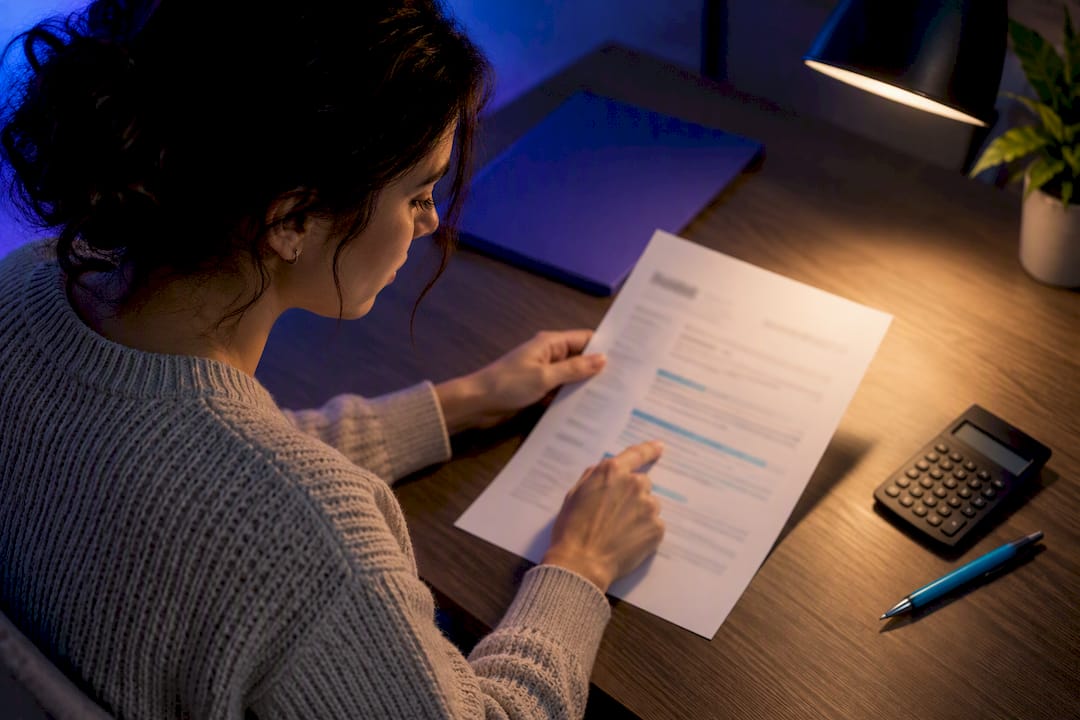 Job seeker reviewing quantified resume achievements