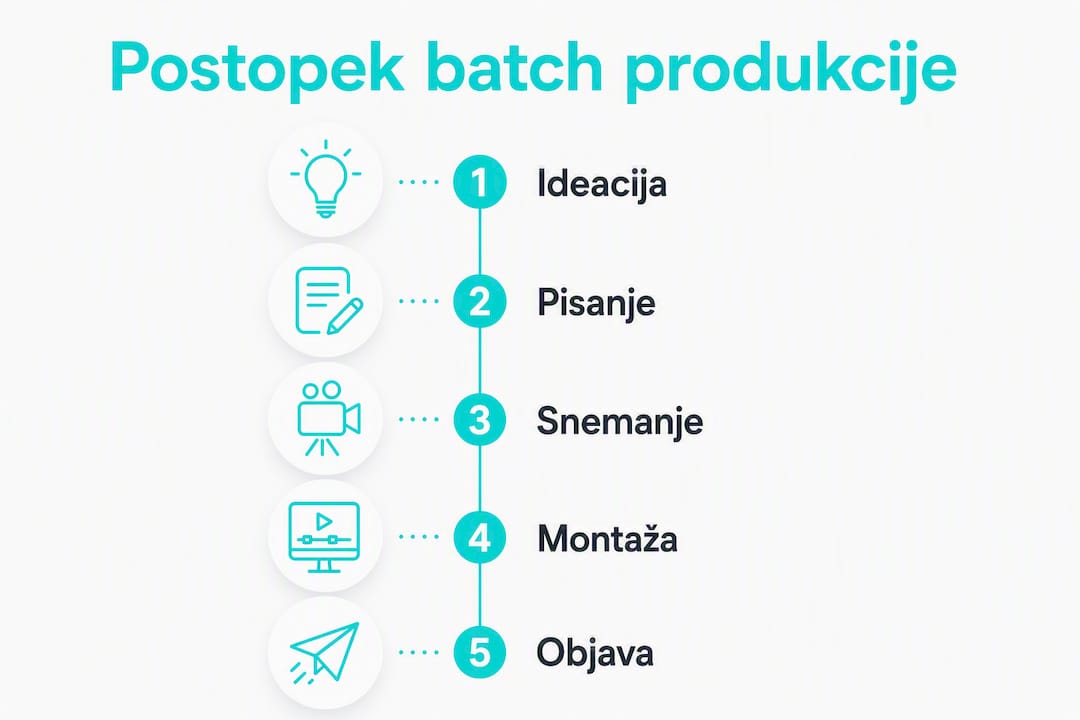 Na infografiki so nazorno prikazani posamezni koraki pri serijski proizvodnji.