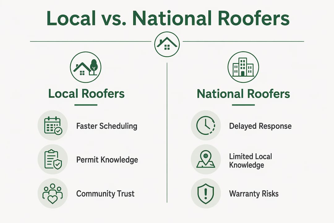 Comparative infographic local vs national roofers
