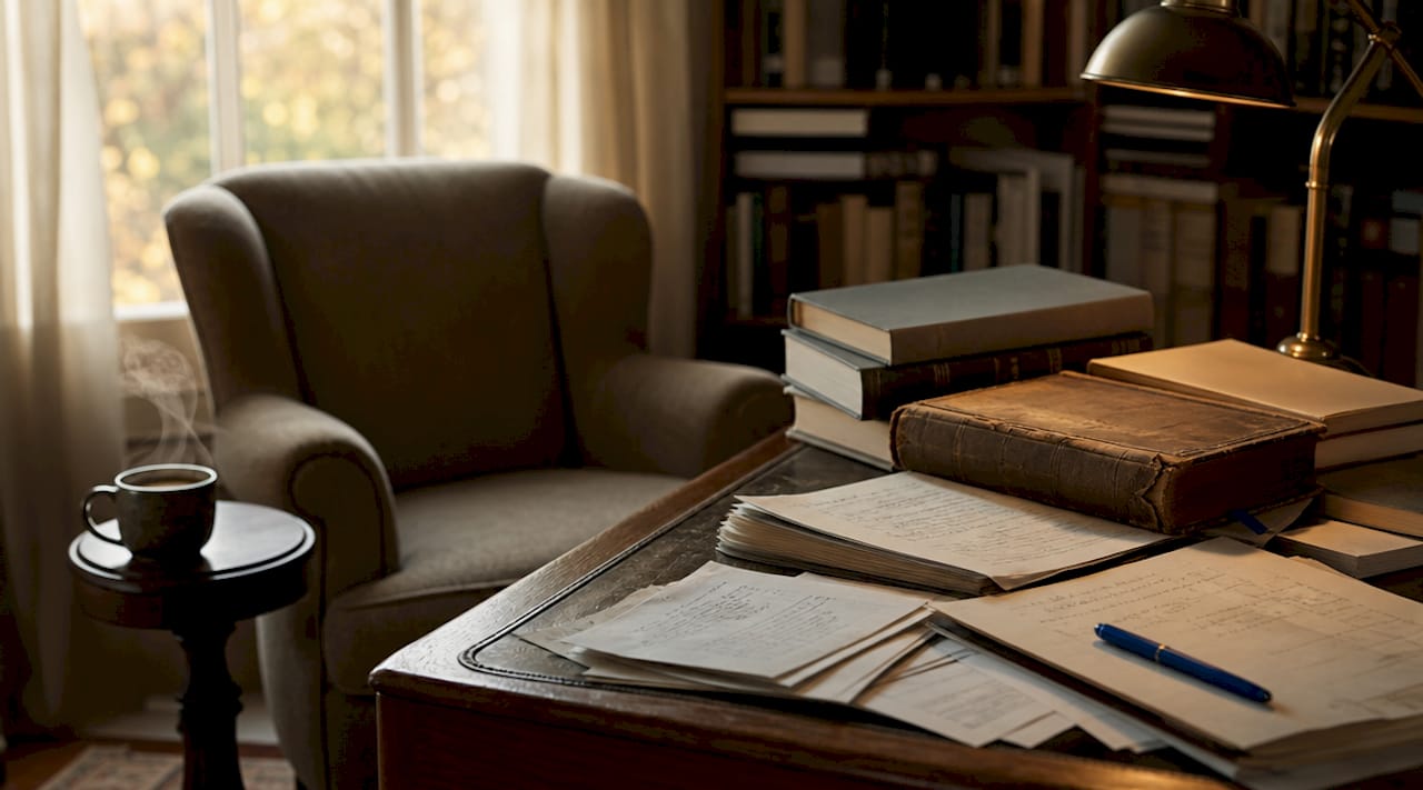 Legal books and constitution notes on table