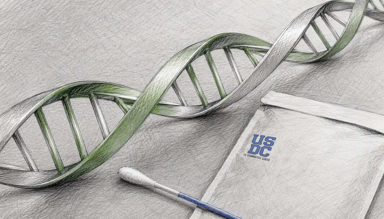 Abstract DNA double helix pattern close-up