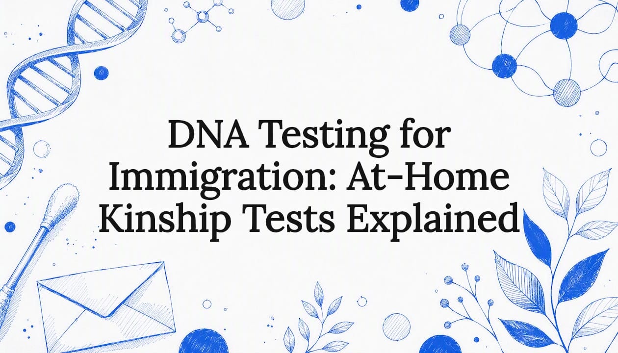 Decorative title card illustration for DNA testing article