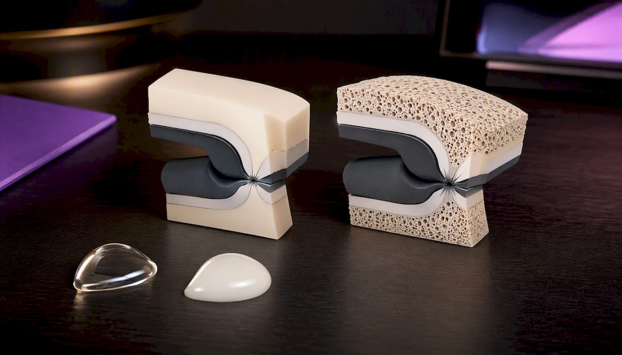 Illustrated silicone and TPE hinge comparison