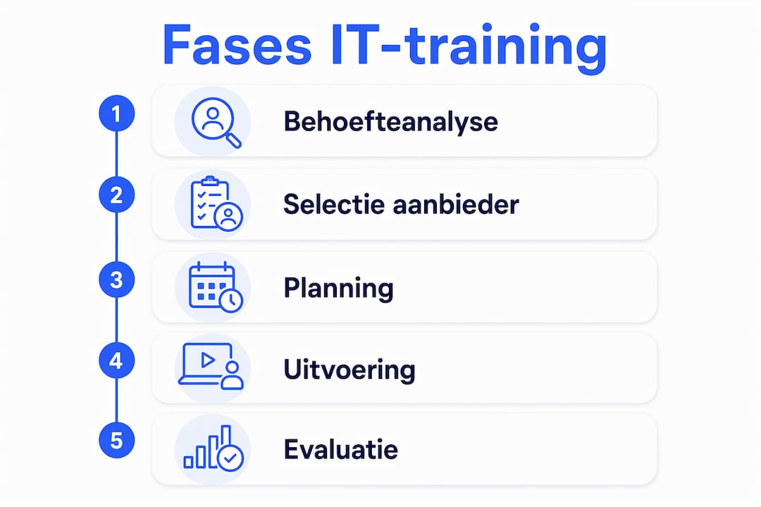 Infographic: Stappenplan voor het organiseren van IT-trainingen