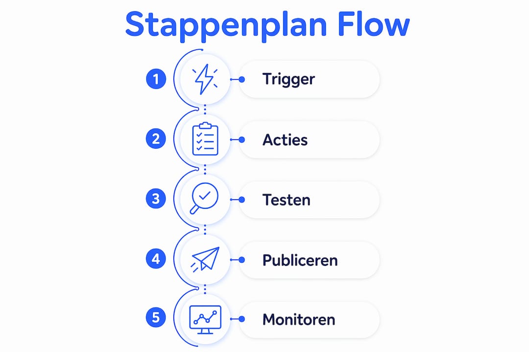 Infographic: stap-voor-stap aan de slag met een Power Automate-flow