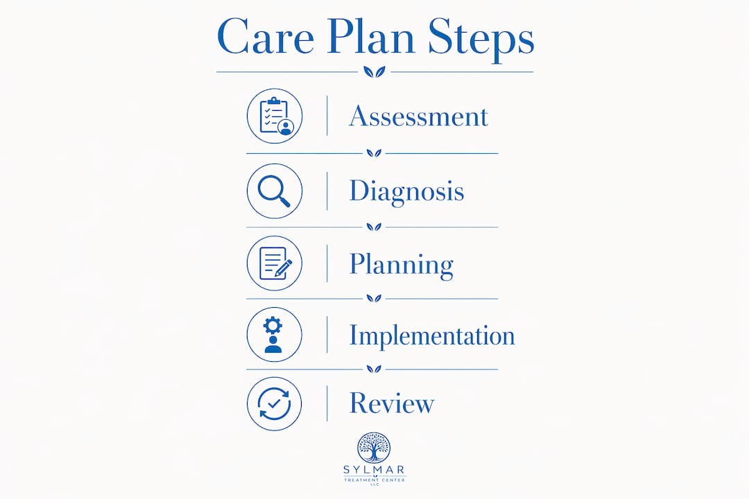 Infographic displaying individual care plan creation steps