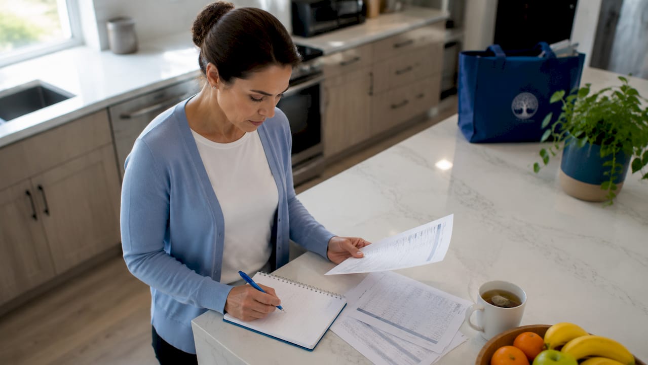 Care coordinator reviewing individualized care plan