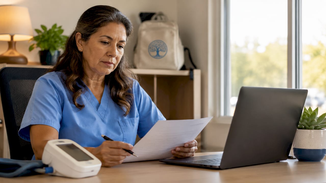 Doctor reviewing medical detox treatment plan