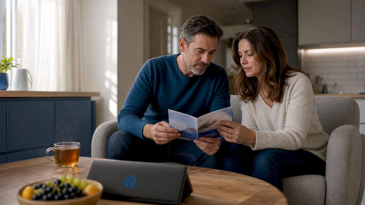 Parents reviewing medical detox information together