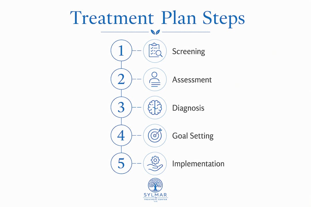 Step-by-step integrated treatment plan infographic
