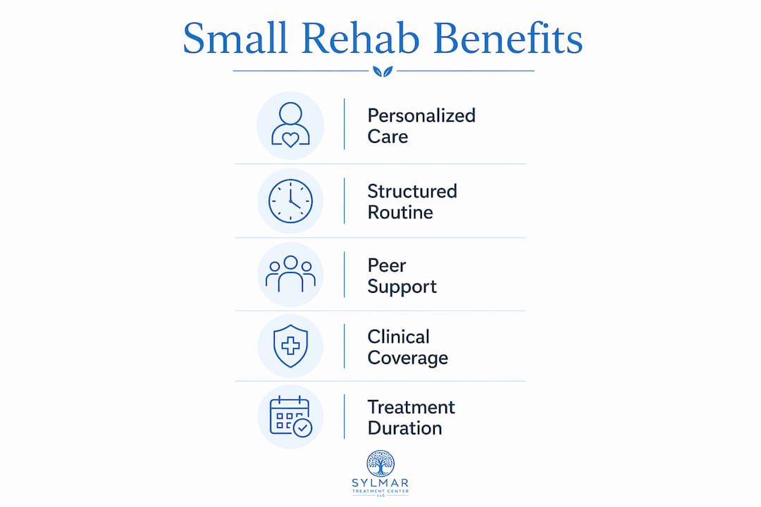 Infographic outlining key benefits of small residential rehab