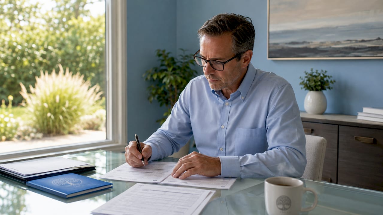 Clinician reviewing withdrawal assessment forms