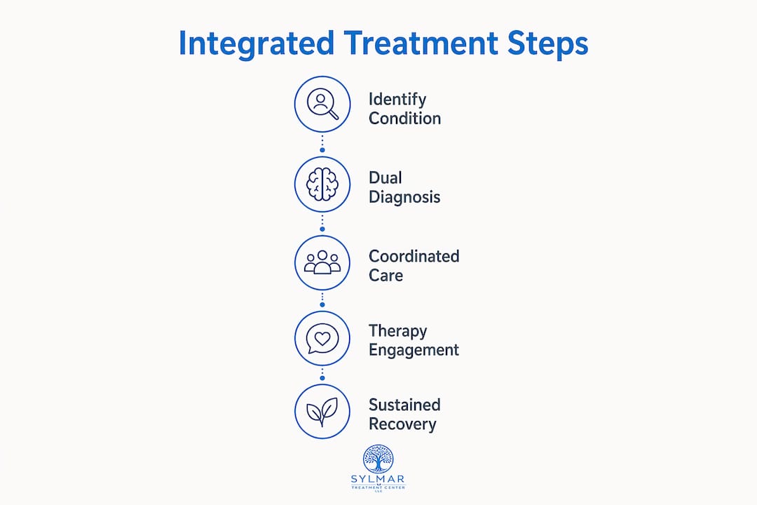 Infographic showing integrated treatment process