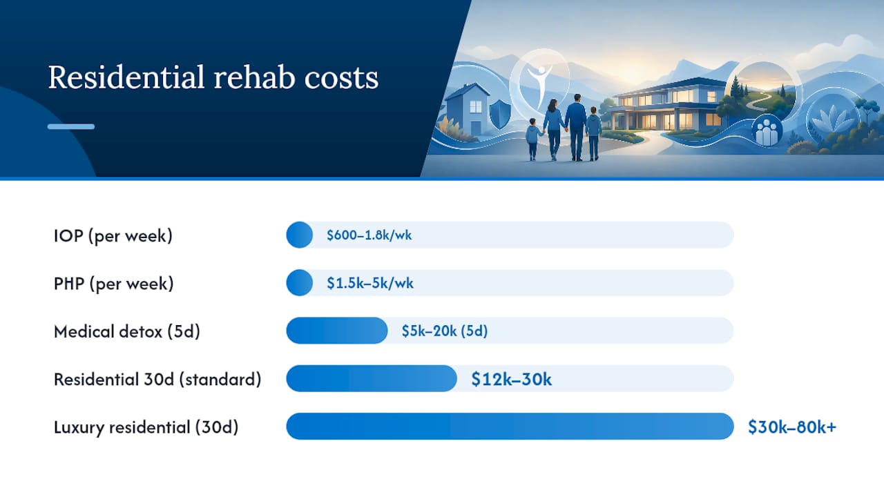 Residential rehab cost comparison chart
