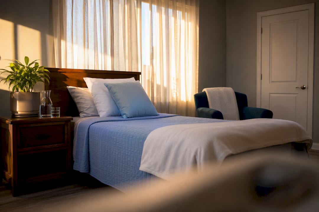 Intimate six-bed treatment rehab room